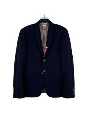Thom Browne dark blue wool blazer